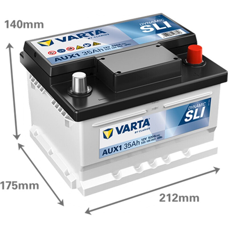 VARTA Batterie Auxiliary 12V 35Ah – 212 mm