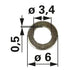 Rotax Scheibe 3,3 x 6,5 x 0,5 mm DIN433 244611 Rotax