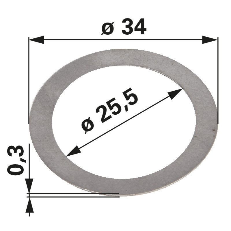 Rotax Ausgleichscheibe 25,5 x 34 x 0,2 mm 944470 – ø 25 Rotax