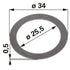 Rotax Ausgleichscheibe 25,5 x 34 x 0,5 mm 944472 – ø 25 Rotax