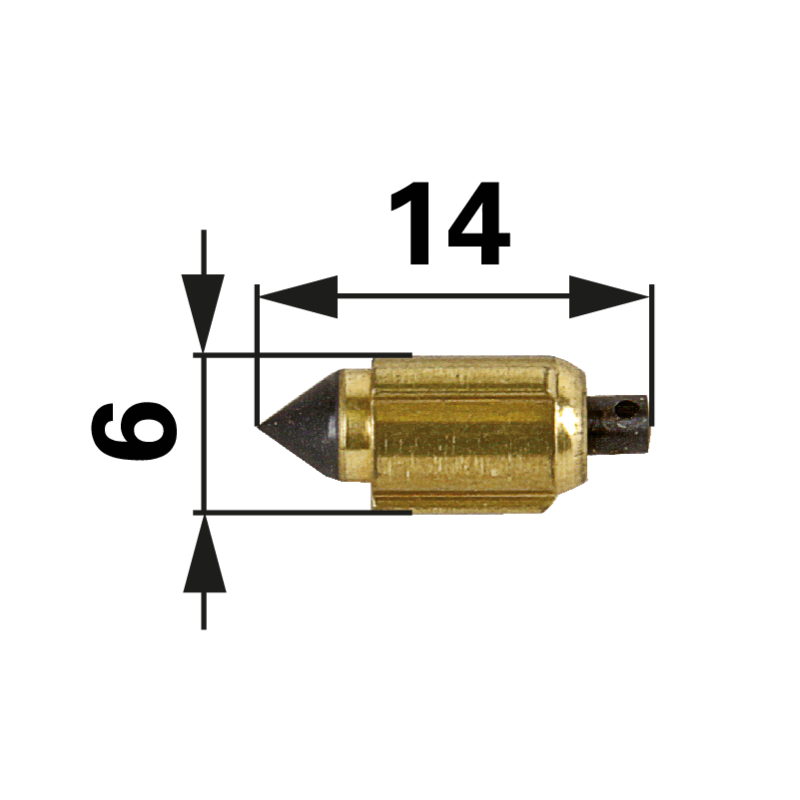 Rotax Schwimmernadel mit Vitonspitze 962033 – mit VITON-Spitze (3-Kant) Rotax