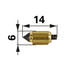 Rotax Schwimmernadel mit Vitonspitze 962033 – mit VITON-Spitze (3-Kant) Rotax
