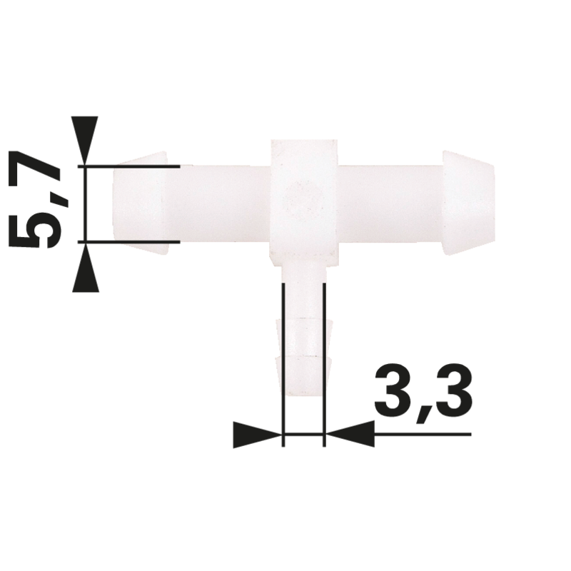 Doppelwinkelstück für 6 mm und 3 mm Schlauch GartenShop24 - Hochwertige Gartengeräte