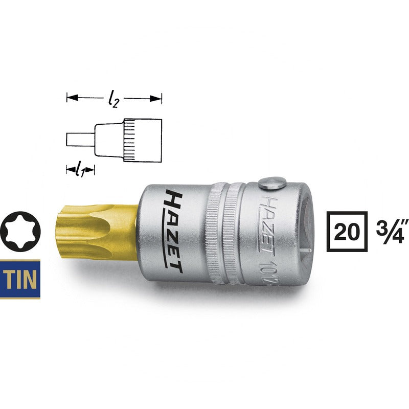 Hazet TORX® Schraubendreher-Einsatz – 80 mm SW T80