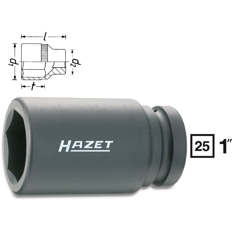 Hazet Kraft-6Kt.-Steckschlüssel-Einsatz – 110 mm SW 27
