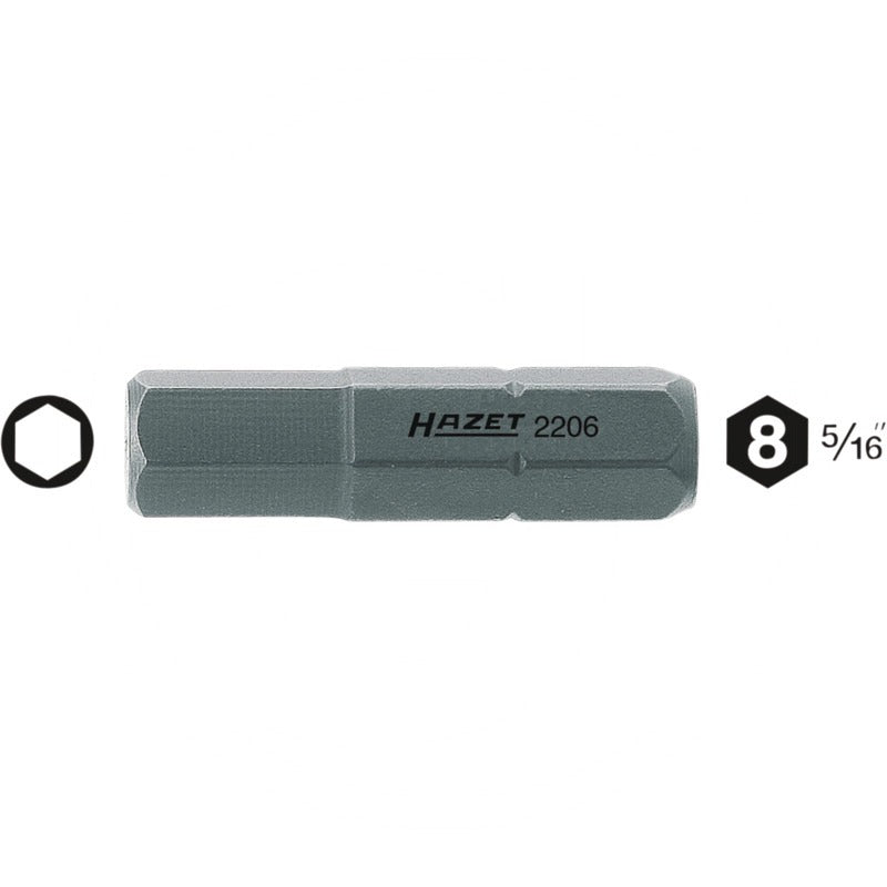 Hazet Schraubendreher-Einsatz (Bit) – 30 mm Größe Abtrieb (mm/Zoll) 8