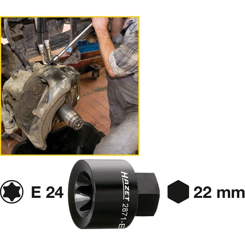 Hazet TORX® Steckschluessel-Einsatz – 39.5 mm Schlüsselweite E24