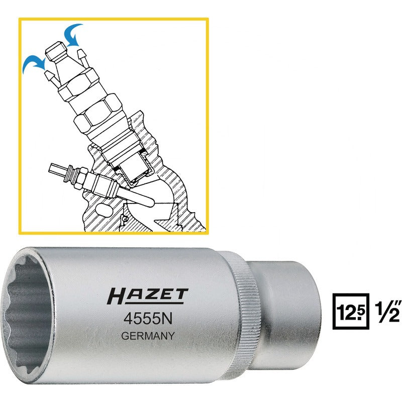 Hazet Doppel-6Kt.-Steckschluessel-Einsatz – 85 mm Gewicht 272 g