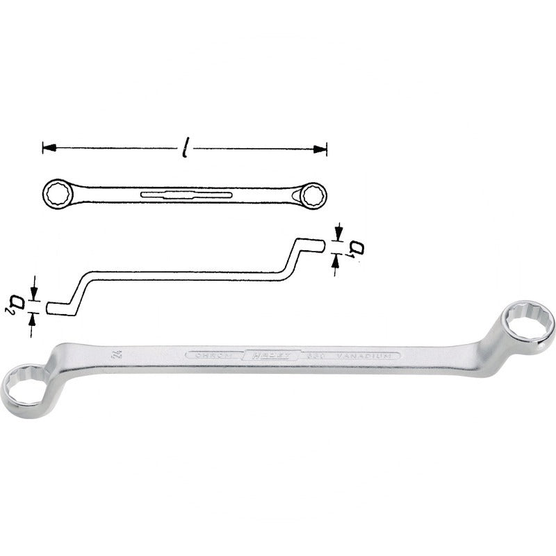 HAZET Doppelringschlüssel – 180 mm