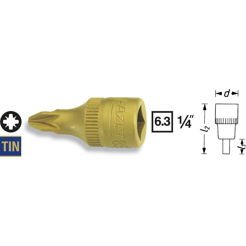 Hazet Schraubendreher-Einsatz – 28 mm Klinge/Profil (mm) PZ2