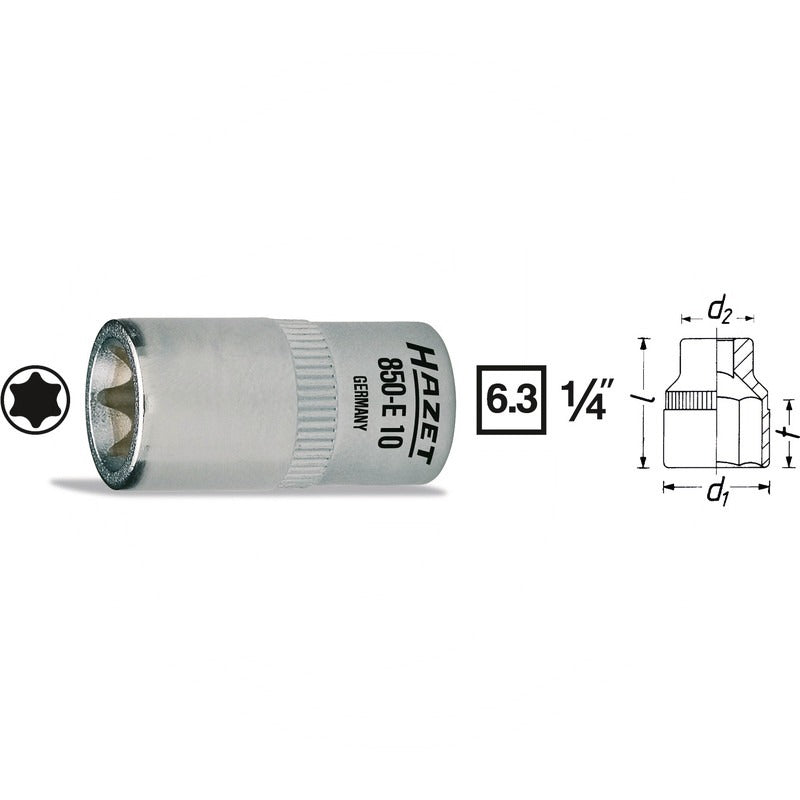 Hazet TORX® Steckschlüssel-Einsatz – 25 mm SW E5