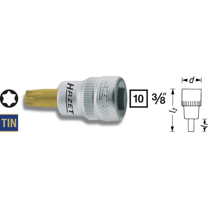 Hazet TORX® Schraubendreher-Einsatz – 43,5 mm SW T27