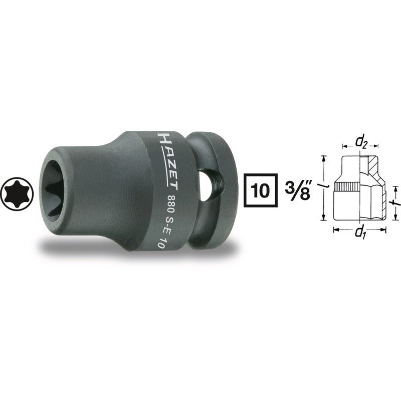 Hazet Kraft-Torx-Steckschluessel-Einsatz – Ø 17.7 mm