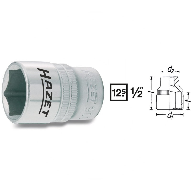 HAZET 6Kt.-Steckschluessel-Einsatz – 38 mm SW 15