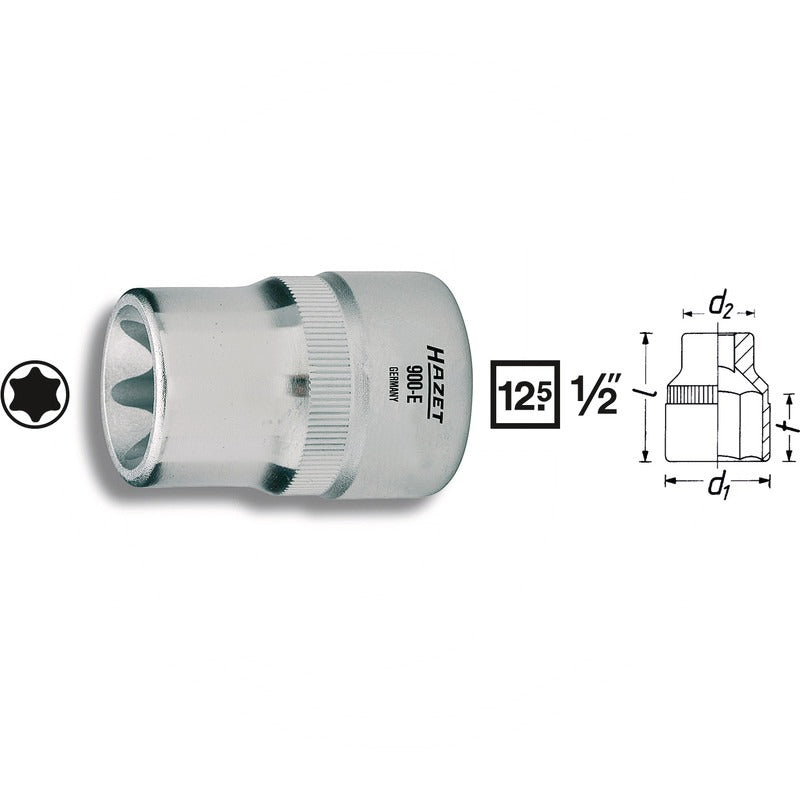 Hazet TORX® Steckschlüssel-Einsatz – 38 mm SW E20