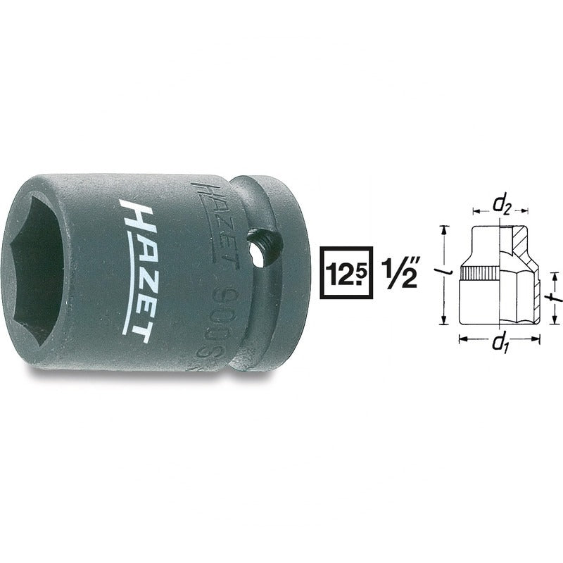 Hazet Kraft-6Kt.-Steckschluessel-Einsatz – 40 mm SW 21