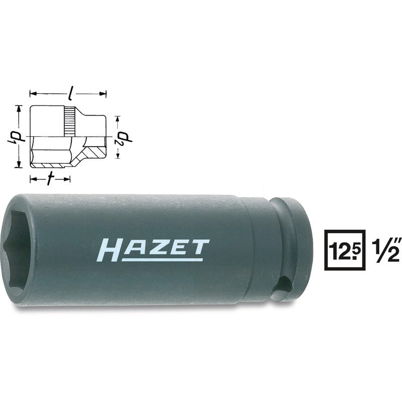 Hazet Kraft-6Kt.-Steckschluessel-Einsatz – 85 mm SW 22