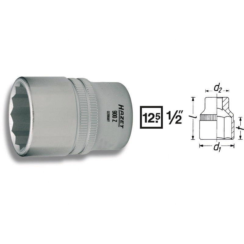 HAZET Doppel-6Kt.-Steckschluessel-Einsatz – 38 mm SW 18