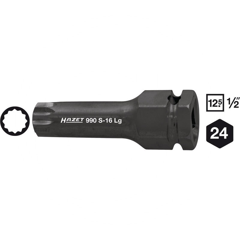 Hazet Kraft-XZN-Schraubendreher-Einsatz – 75 mm SW M18