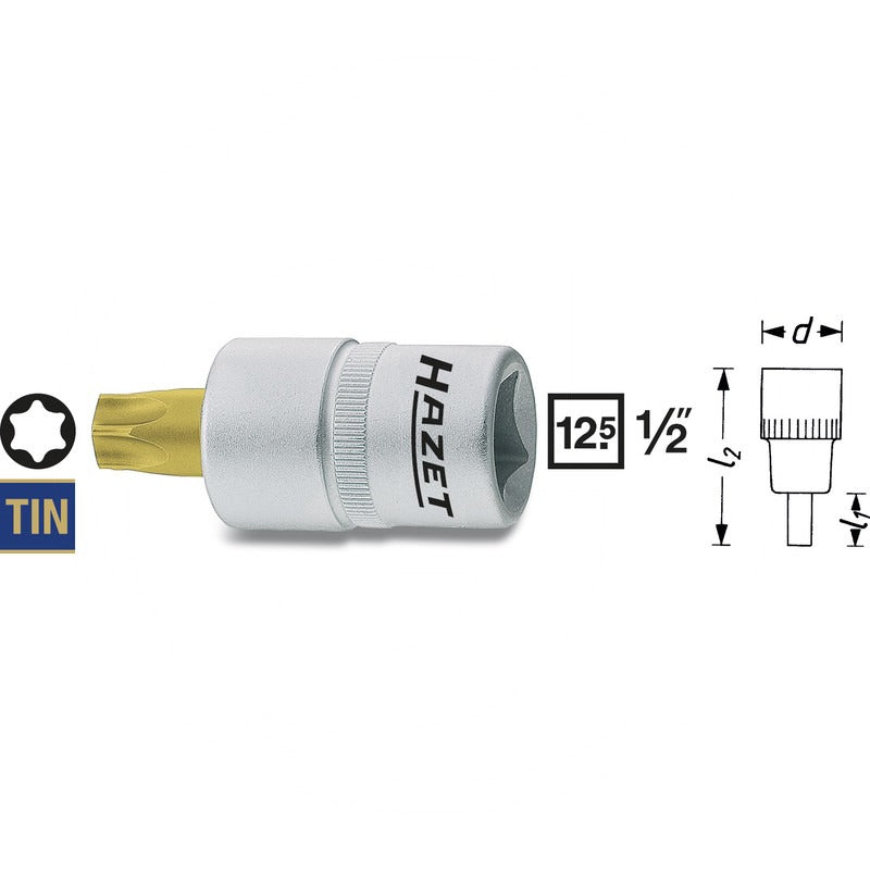 HAZET TORX® Schraubendreher-Einsatz – 55 mm SW T40