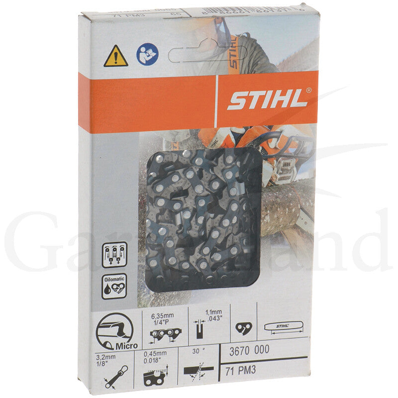 Stihl Sägekette Halbmeißel 71PM3 – 1/4", 1,1 mm, 64 Treibglieder Stihl