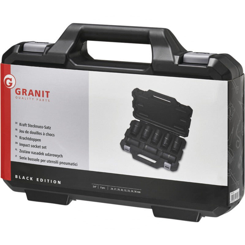 GRANIT BLACK EDITION 3/4“ Sechskant-Kraft-Stecknuss-Satz – Bild 2