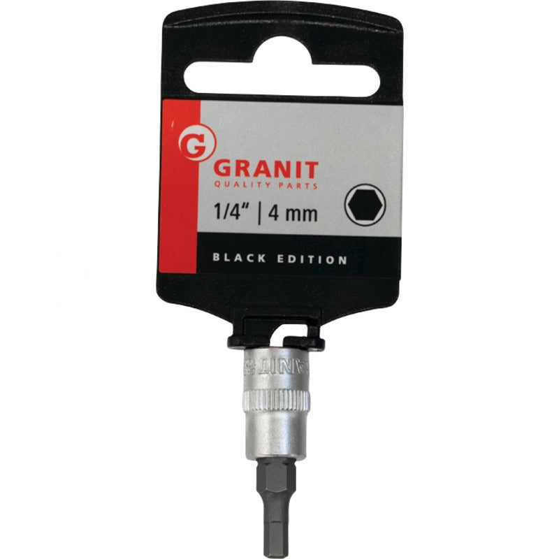 GRANIT BLACK EDITION 1/4" Bit-Stecknuss Innensechskant, 4 mm – 37 mm – Bild 2
