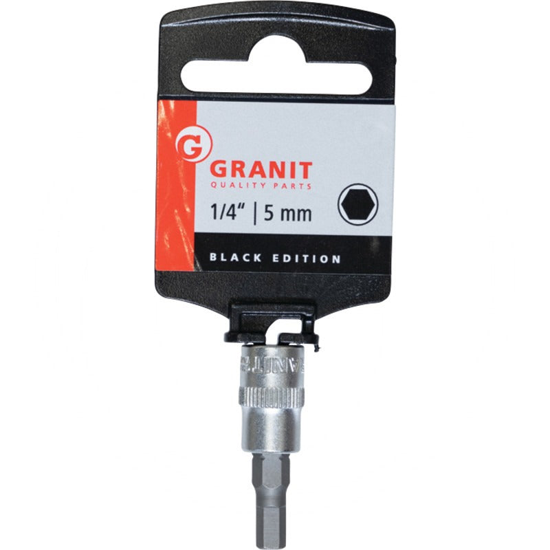 GRANIT BLACK EDITION 1/4" Bit-Stecknuss Innensechskant, 5 mm – 37 mm – Bild 2