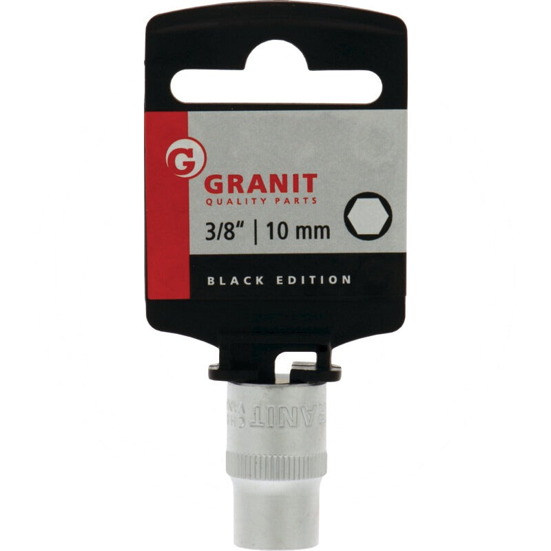 GRANIT BLACK EDITION 3/8" Sechskant-Stecknuss, 10 mm – 28 mm