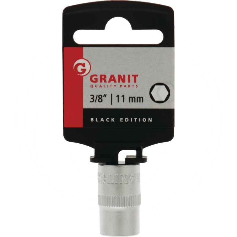 GRANIT BLACK EDITION 3/8" Sechskant-Stecknuss, 11 mm – 28 mm