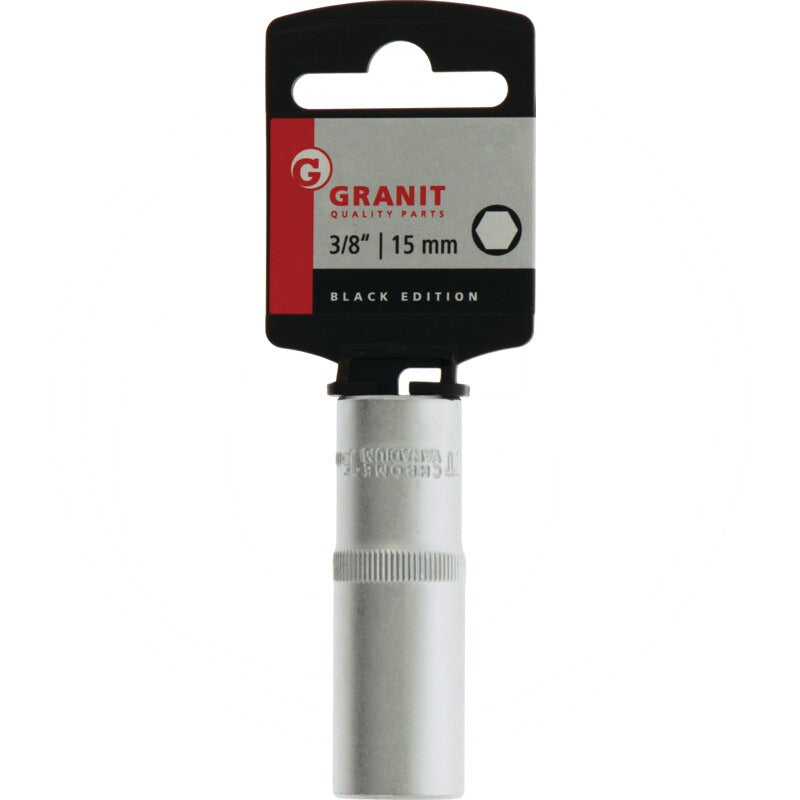 GRANIT BLACK EDITION 3/8" Sechskant-Stecknuss, lang, 15 mm – 63 mm – Bild 2