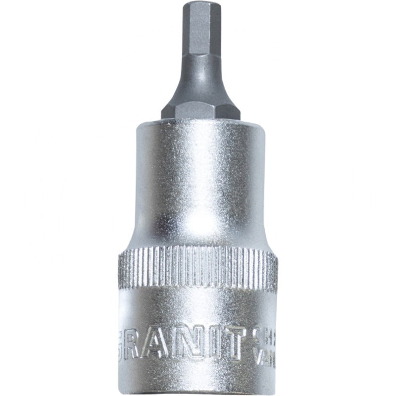 GRANIT BLACK EDITION 1/2" Bit-Stecknuss Innen6kant kurz 4mm – 55,2 mm