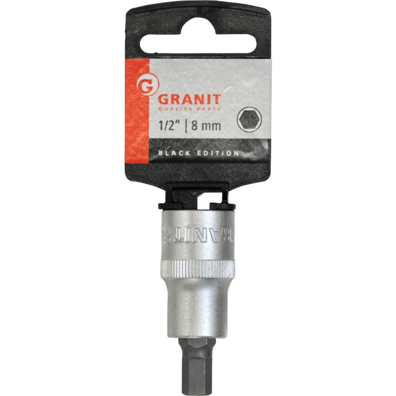 GRANIT BLACK EDITION 1/2" Bit-Stecknuss Innen6kant kurz 8mm – 55,2 mm – Bild 2