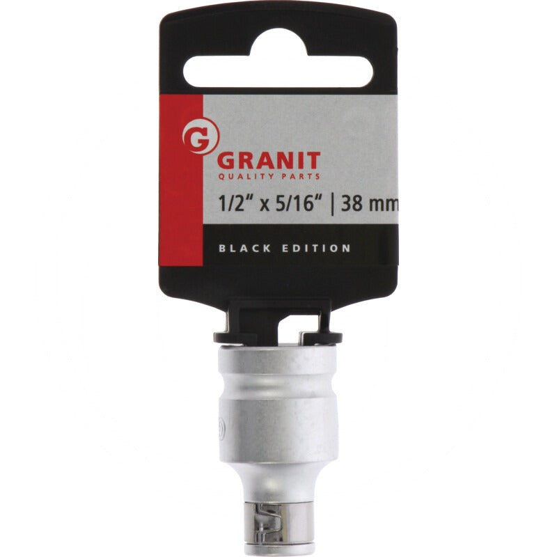 GRANIT BLACK EDITION 1/2" Bit-Adapter-Stecknuss, 1/2" x 5/16" – 38 mm – Bild 2