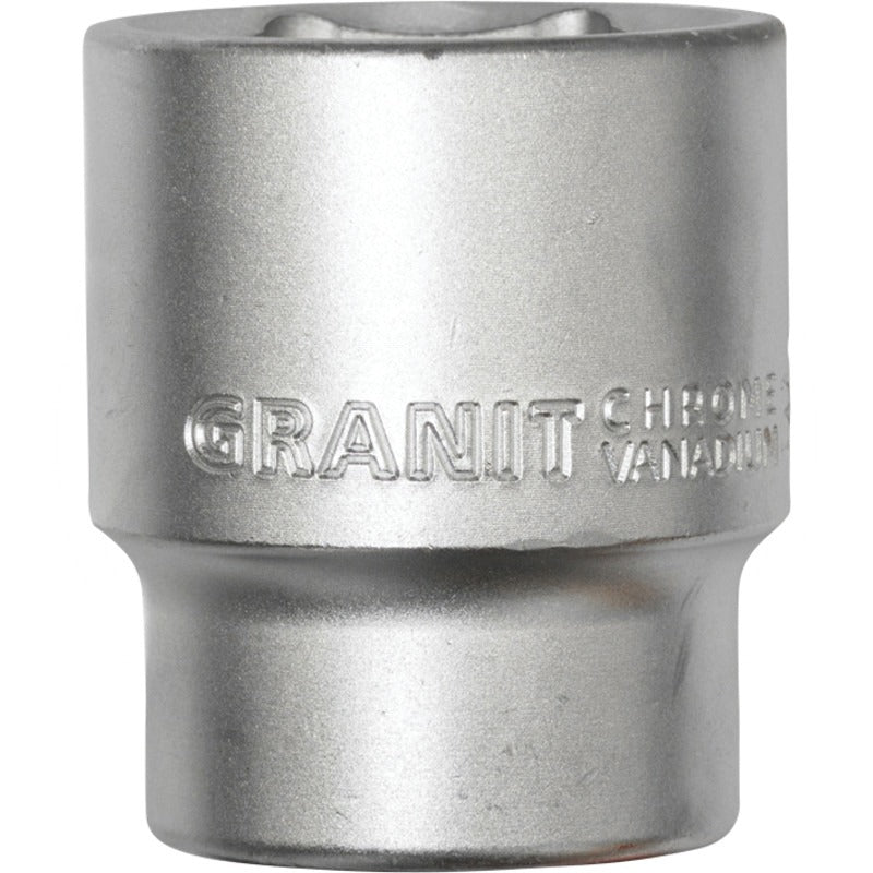 GRANIT BLACK EDITION 3/4" Sechskant-Stecknuss, kurz, 38 mm – 60,3 mm