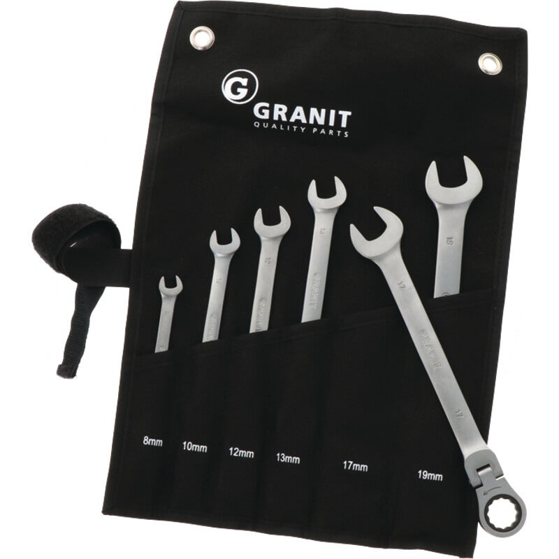 GRANIT BLACK EDITION Gelenk-Ratschenschlüssel-Satz