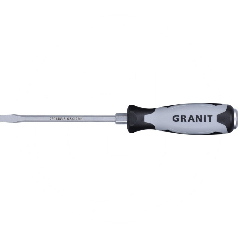 GRANIT BLACK EDITION Schlitz-Schraubendreher passend für Schlitz Schrauben – 125 mm