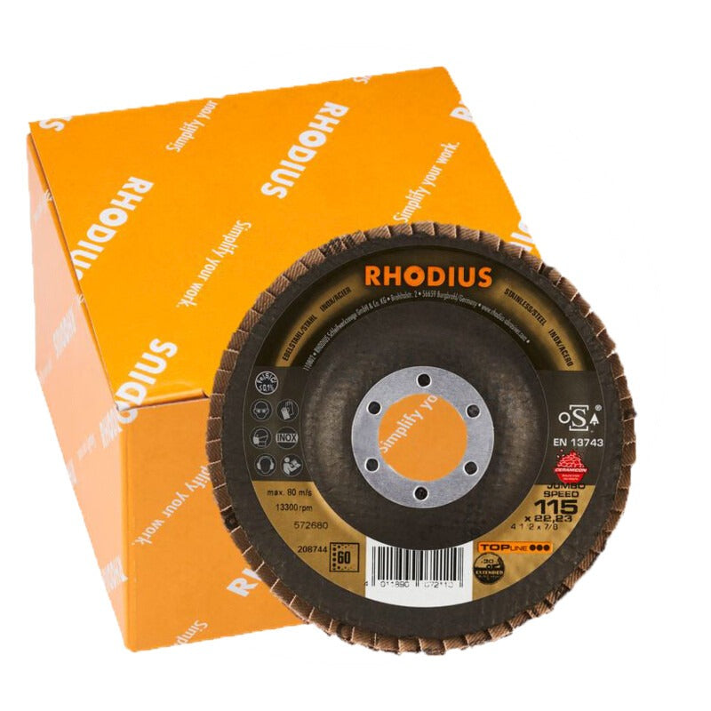 RHODIUS VPE10 Fächerschleifscheibe Gewicht 865 g