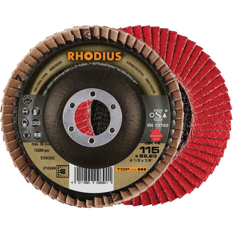 RHODIUS Fächerschleifscheibe LSK FK CERAMICON Gewicht 90 g