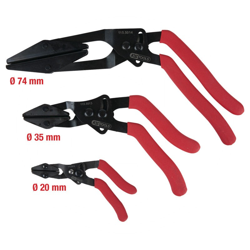 KS Tools Abklemm-Zangen-Satz passend für Schläu, 115.5010 – 170 mm