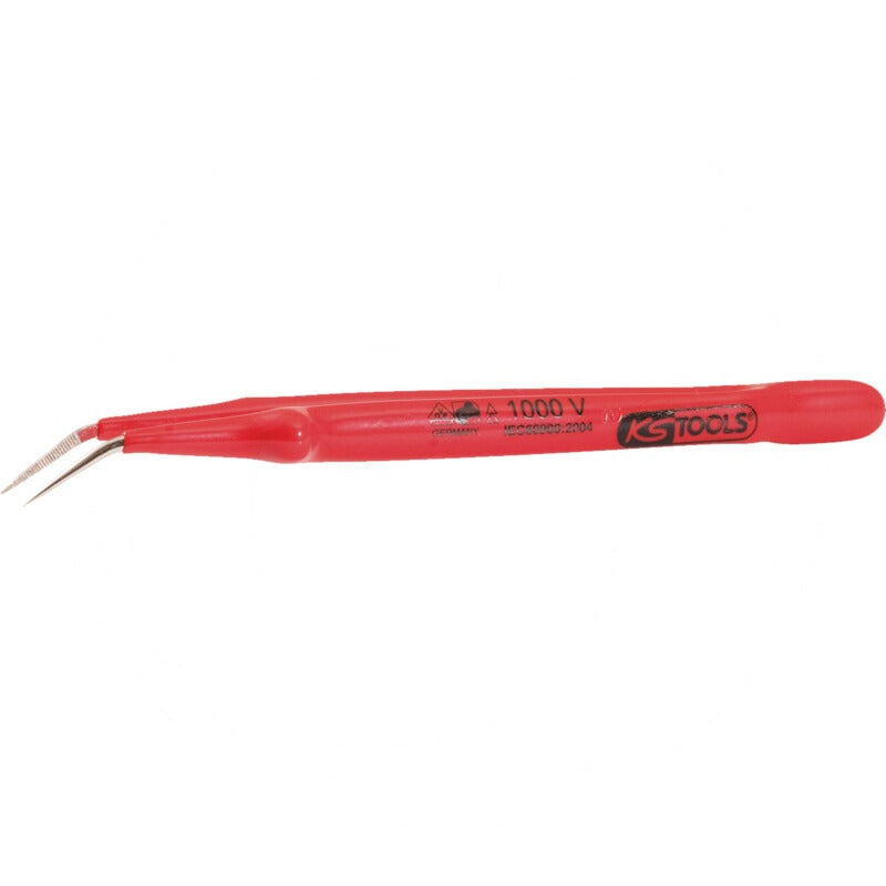 KS Tools Isolierte Pinzette, gebogen, 11,5mm