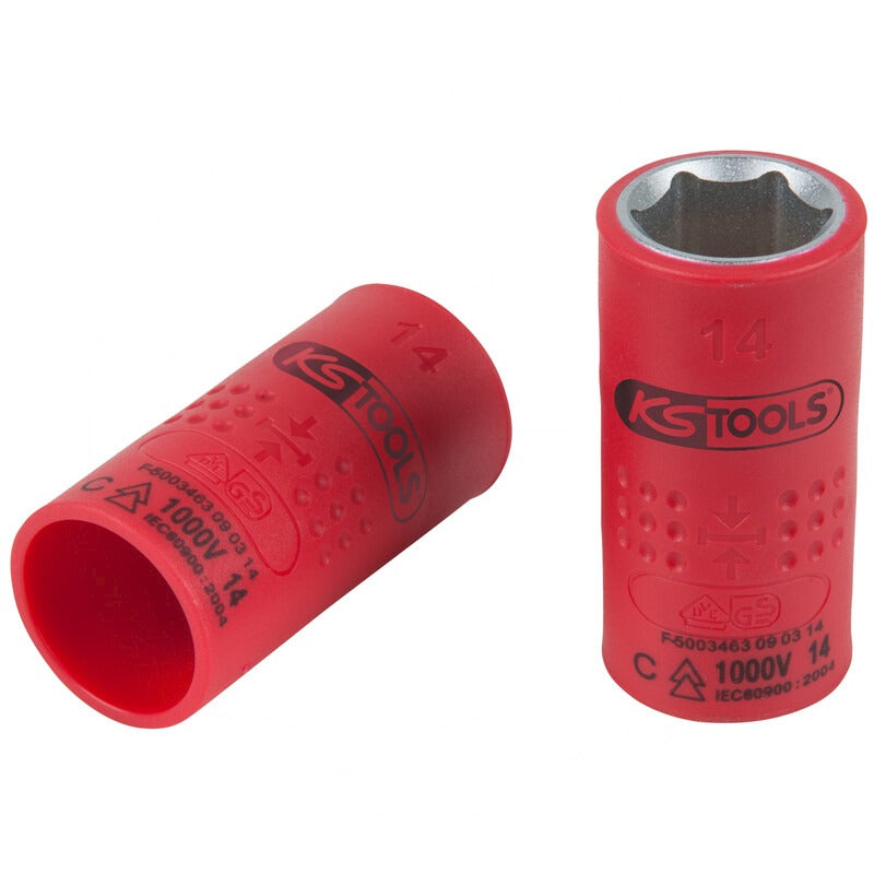 KS TOOLS 3/8" Isolierte Stecknuss, 14mm – Ø 23.0