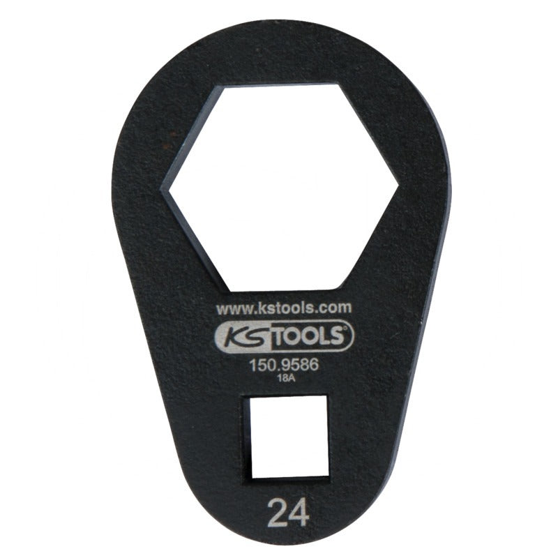 KS Tools 3/8" Einsteck-Ringschlüssel, extra flach, 24 mm – 333 mm