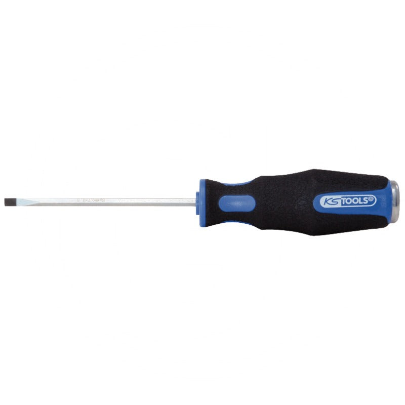 KS TOOLS ERGOTORQUEmax Schlag-Schraubendreher passend für Schlitz Schrauben – 205 mm