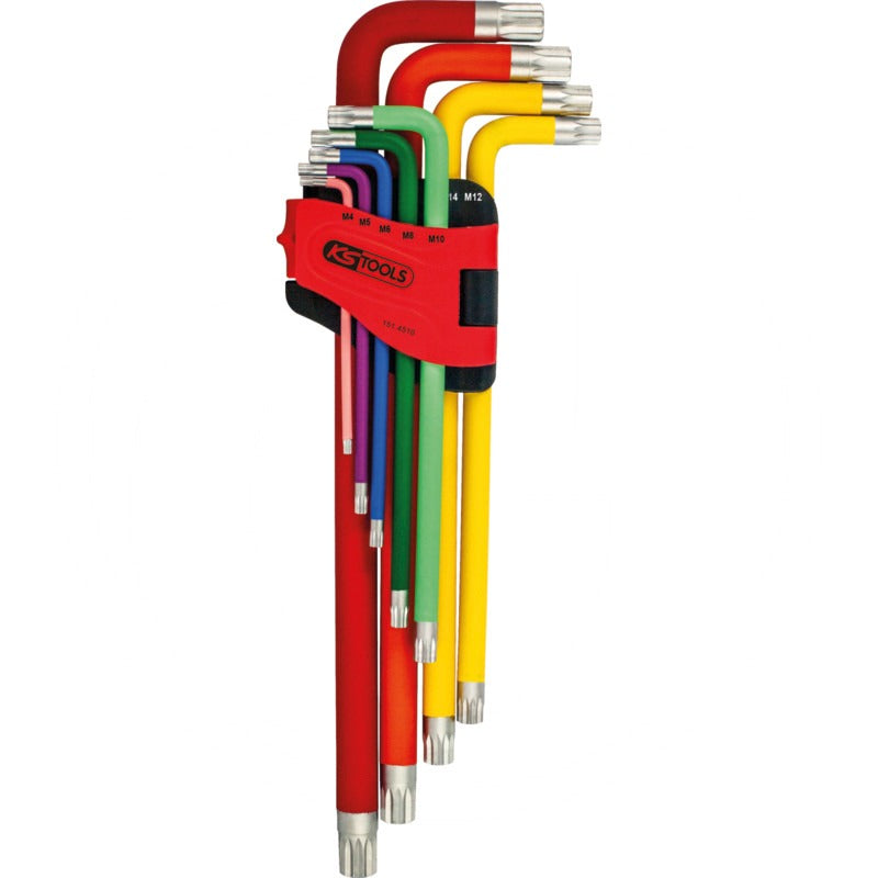 KS Tools Vielzahn (XZN®)-Winkelstiftschlüssel-Satz, XL, 9-t