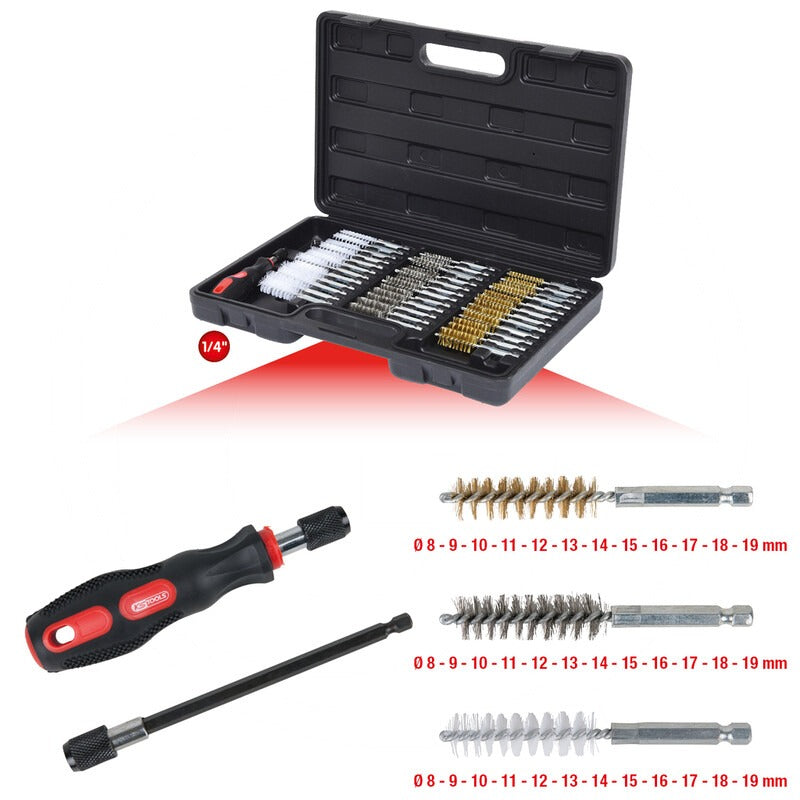KS TOOLS MASTER Reinigungs-Bürsten-Satz, 38-tlg. – 405 mm – Bild 3