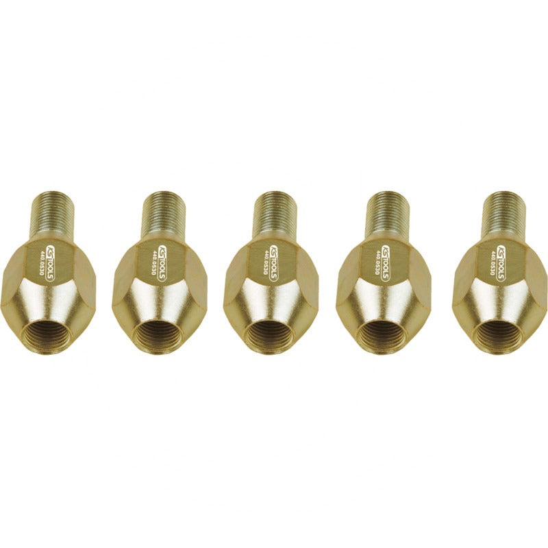 KS Tools Spezialmuttern-Satz M16x1,5, 5-tlg. – 152 mm