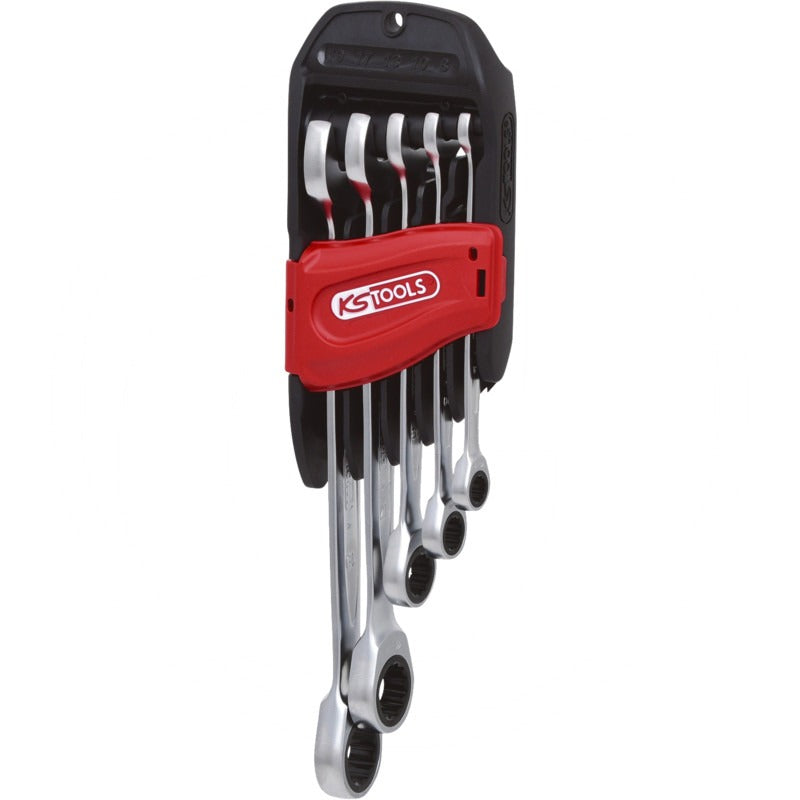 KS TOOLS Ratschenringmaulschlüssel-Satz, 5-teilig – 281 mm
