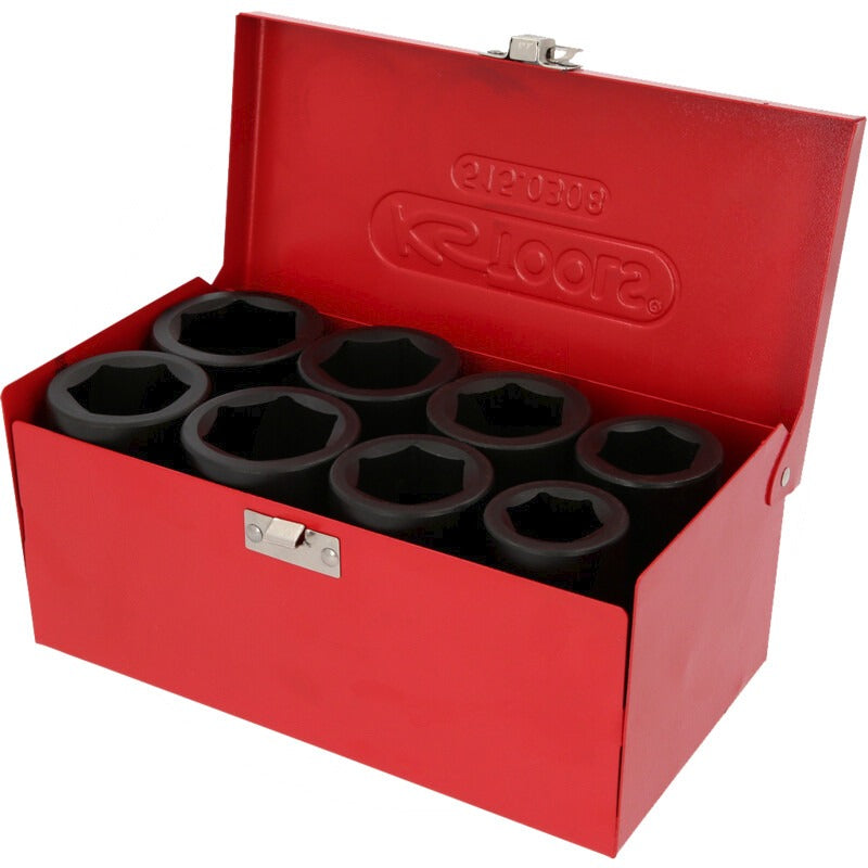 KS TOOLS 1" 6-Kant Kraftstecknuss-Satz lang – 249 mm