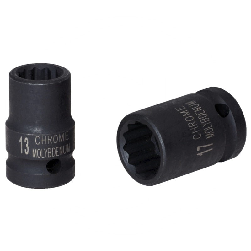 KS Tools 3/8" 12-kant-Kraft-Stecknuss, kurz, 15mm – 32 mm
